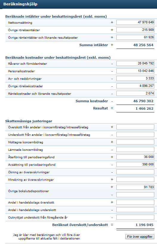 Beräkningshjälpen – del 1