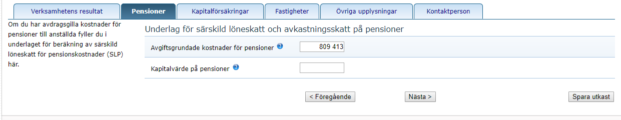 Fyll i pensioner