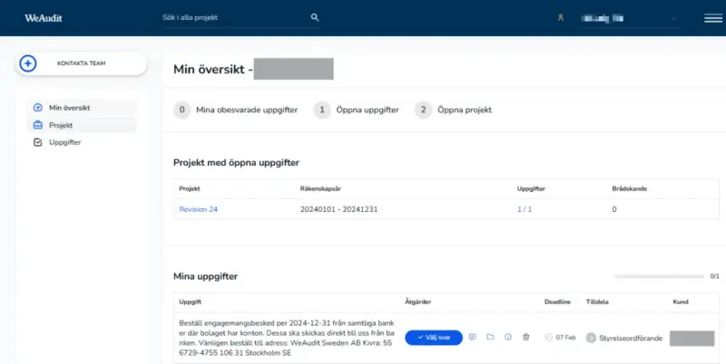 Vår kundportal har uppdaterats